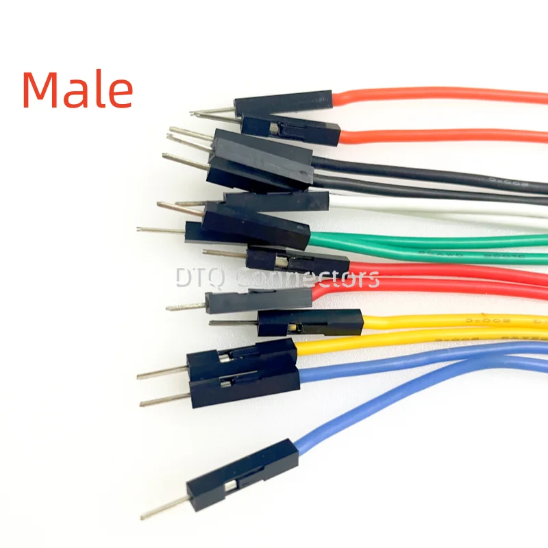 10PCS 22AWG 1P Jumper Cable High-end Soft Silicone Wire Male Female Connector 10/20/30cm