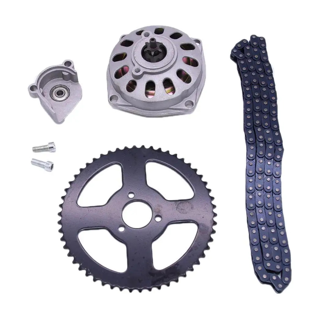 Mini Bike Rear Sprocket Chain Set, 54T 26mm Rear Sprocket, 6 Gear Box, for