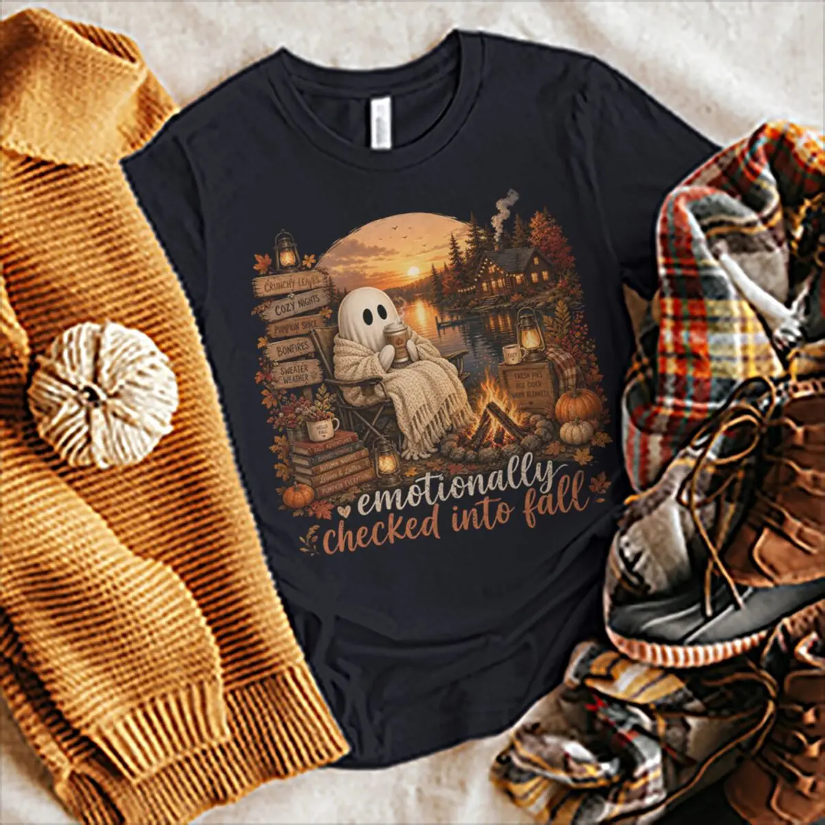 Halloween Shirts For Women Men Vintage Cute Ghost Short Sleeve T-Shirt Fashion Casual Halloween Spooky Season T Shirts Gifts