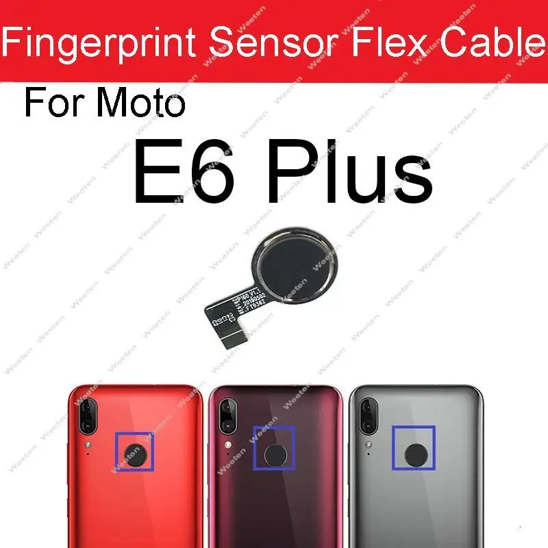 Touch ID FingerPrint Sensor Flex Cable Ribbon For Motorola Moto E6 Play E6 Plus E6s 2020 E7 Plus Power E 2020 Menu Button Ribbon