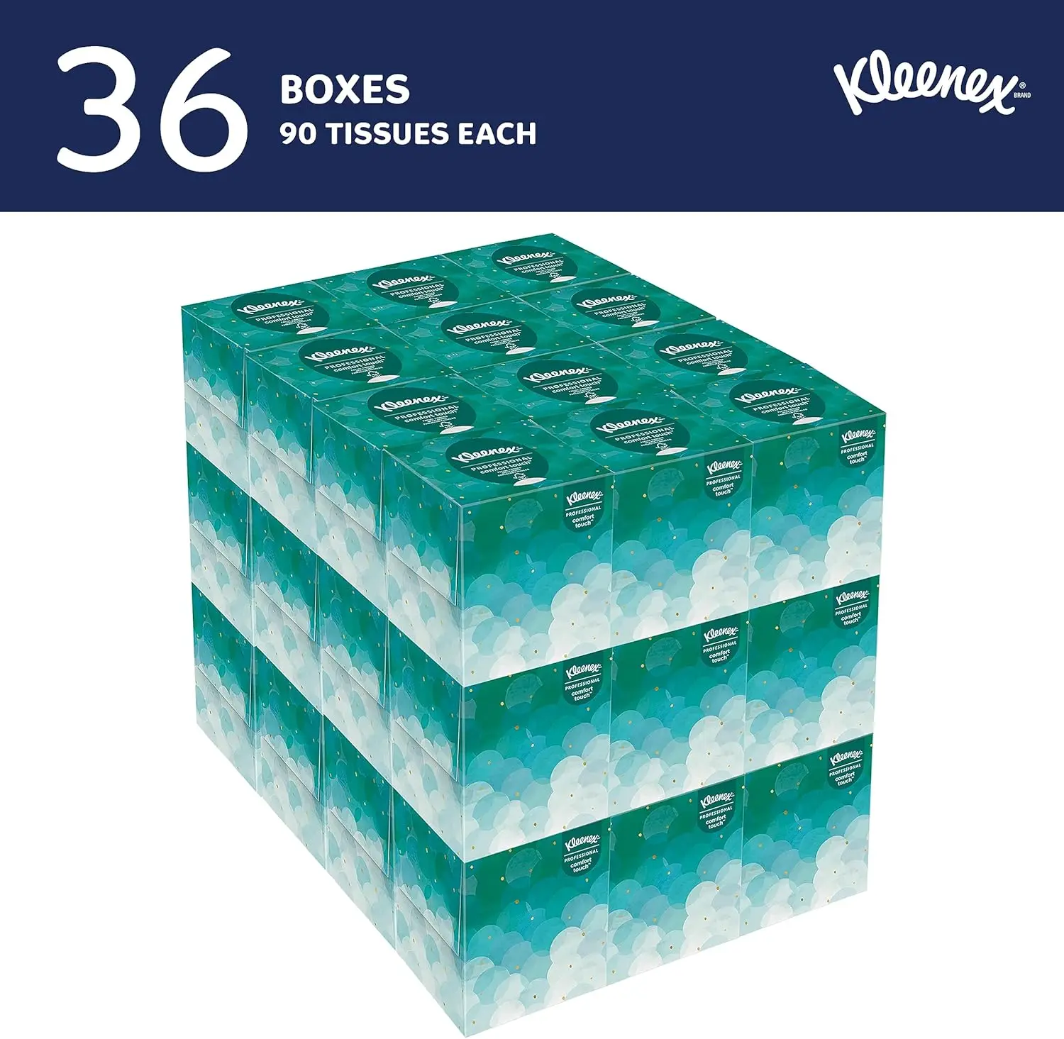 Professional Facial Tissue, Bulk (21270), 2-Ply, White, Upright Facial Tissue Cube Boxes for Business