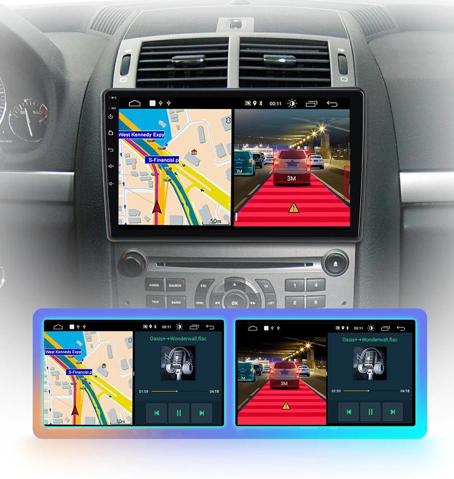 AWESAFE Kabelloses CarPlay Android Radio für Peugeot 407 2004-2011 mit GPS-Navigation Bluetooth WiFi Schnellstart DSP FM Plug & Play – Detail 24