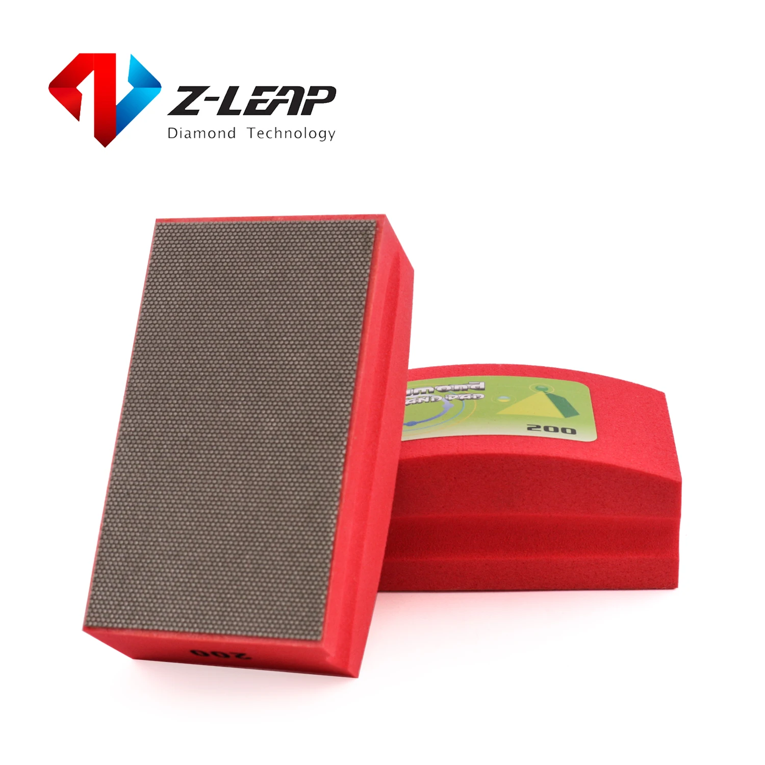 

Z-LEAP Diamond Hand Polishing Pad 90*55mm Grit 60-400 For Glass Stone Marble Grinding Ceramic Tile