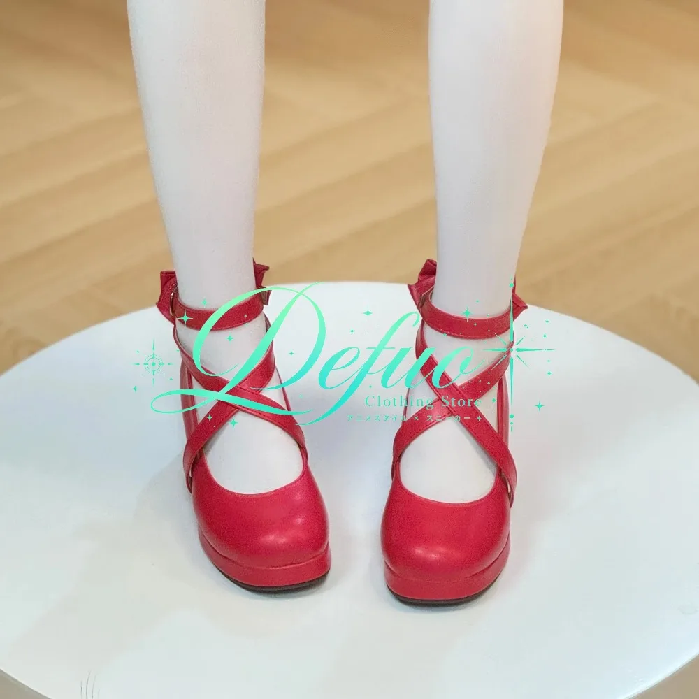 Puella Magi Madoka Magica Kaname Madoka Lolita Cosplay Boots for Halloween Magical Girl Party and Photo Shoot
