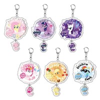 My Little Pony Anime Acrylic Cute Cartoon keychain Friends Girl Figure Jewelry Pendant Bag Charms Creative Accessories Key Ring