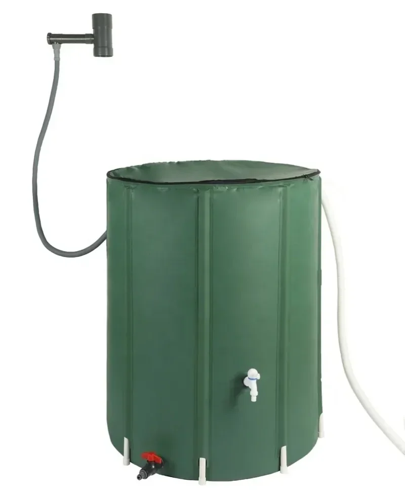 Large Capacity Cylindrical Foldable Portable Rain Bucket Rain Barrel Plastic Water Storage