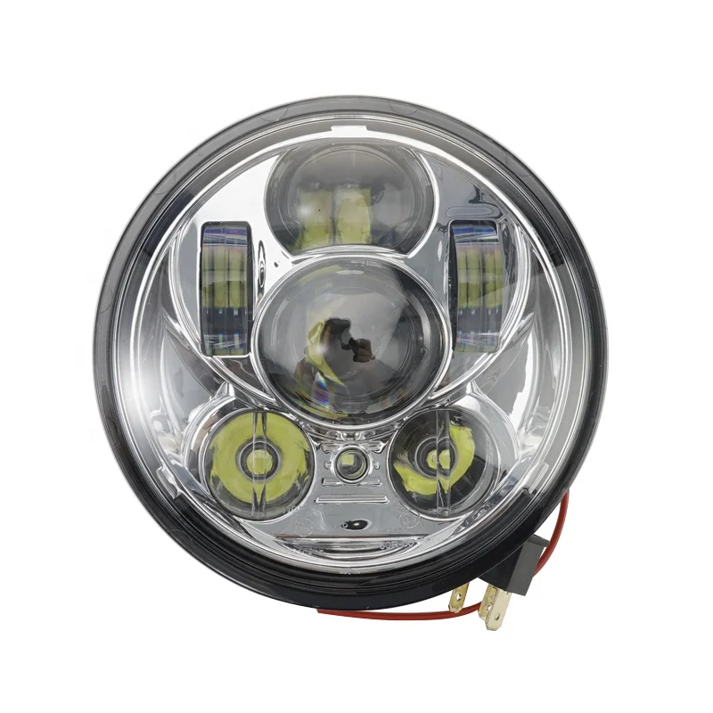 

Suitable for Harley-davidson's ultra-bright motorcycle lighting system features silver LED headlamps with high/low beams