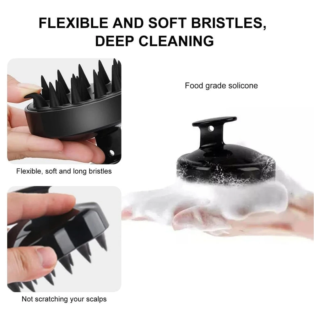 Silicone Head Scalp Massage Comb Hair Washing Brush Soft Scalp Massager for Hair Growth Shampoo Brush Shower Comb Hair Care