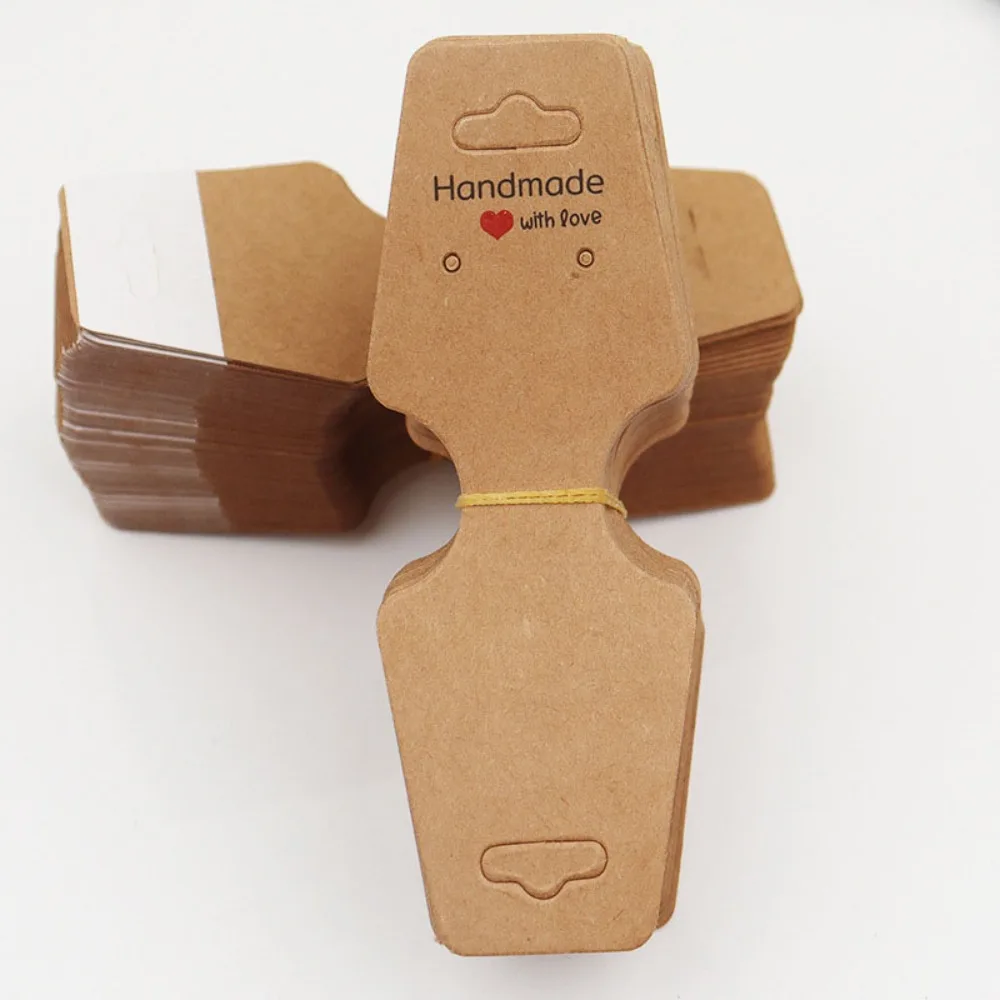 การ์ดโชว์เครื่องประดับแบบพับได้ 100 ชิ้น สำหรับโชว์สร้อยข้อมือ สร้อยคอ การ์ดโชว์เครื่องประดับ DIY ทำจากกระดาษคราฟท์แข็งแรง