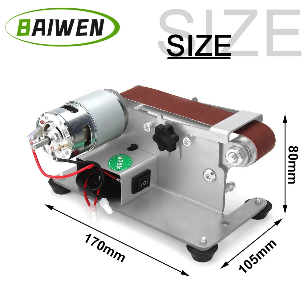 110V/220V ขัดเครื่องขัดส้นเท้า Mini Multifunctional Sander เข็มขัดไฟฟ้าเครื่องตัดขอบ Sharpener Grinder 7ความเร็วปรับ