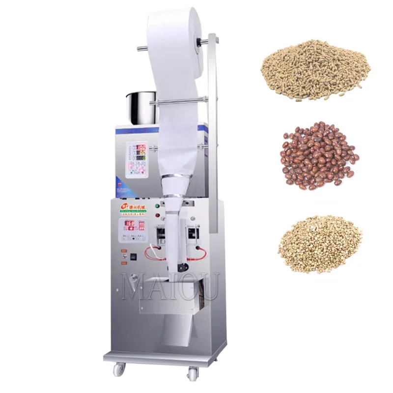 Three Sided Sealed Grain Automatic Weighing And Filling Machine Particle Powder Packaging Machine