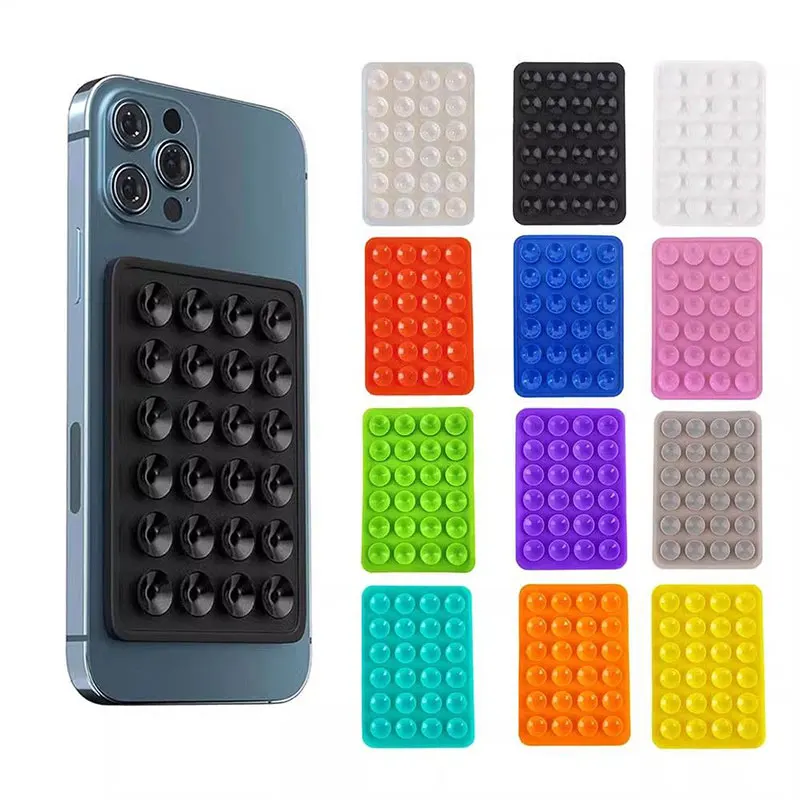

1Pcs Silicone Suction Phone Holder Multifunctional Suction Cup Mat Wall Stand Anti-Slip Single Sided Case Mount Back Stickers