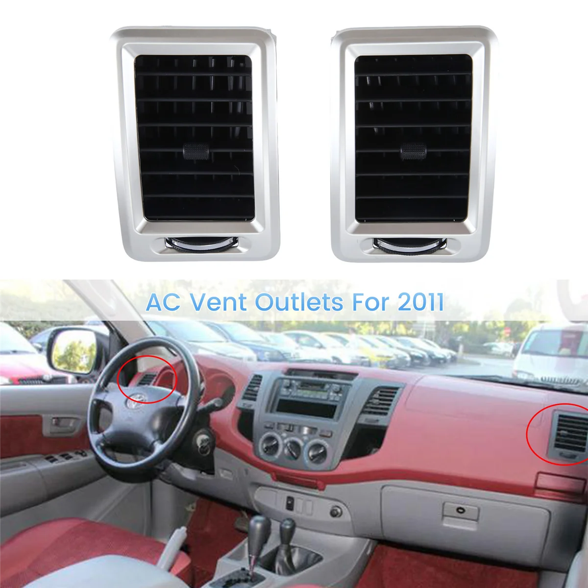 55660-0K010-E1 55650-0K010-E1 Car Air Conditioner Vent Outlets for Toyota HILUX VIGO 2011 Dashboard Air Vents Panel