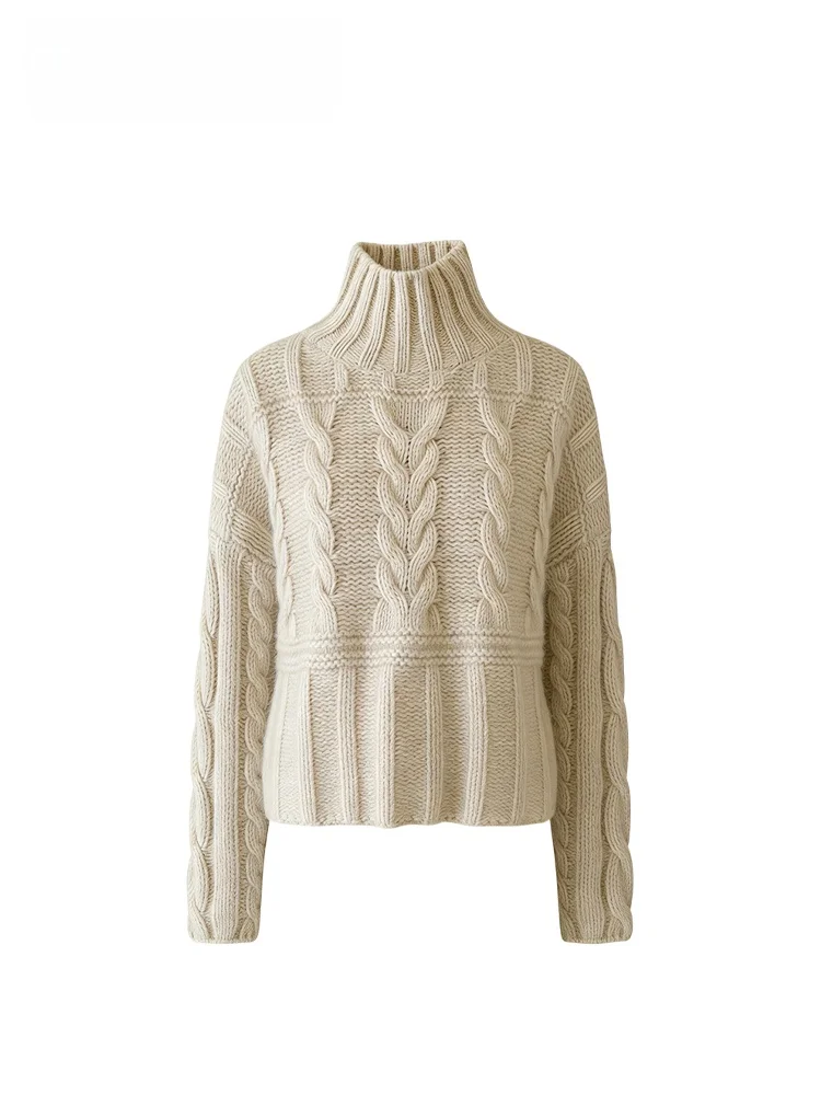 

CaraCLUB plus Size High Ne Long Sve Sweater Women Winter New Sle Conceal Meat Slimming Loose Top Casual Sle