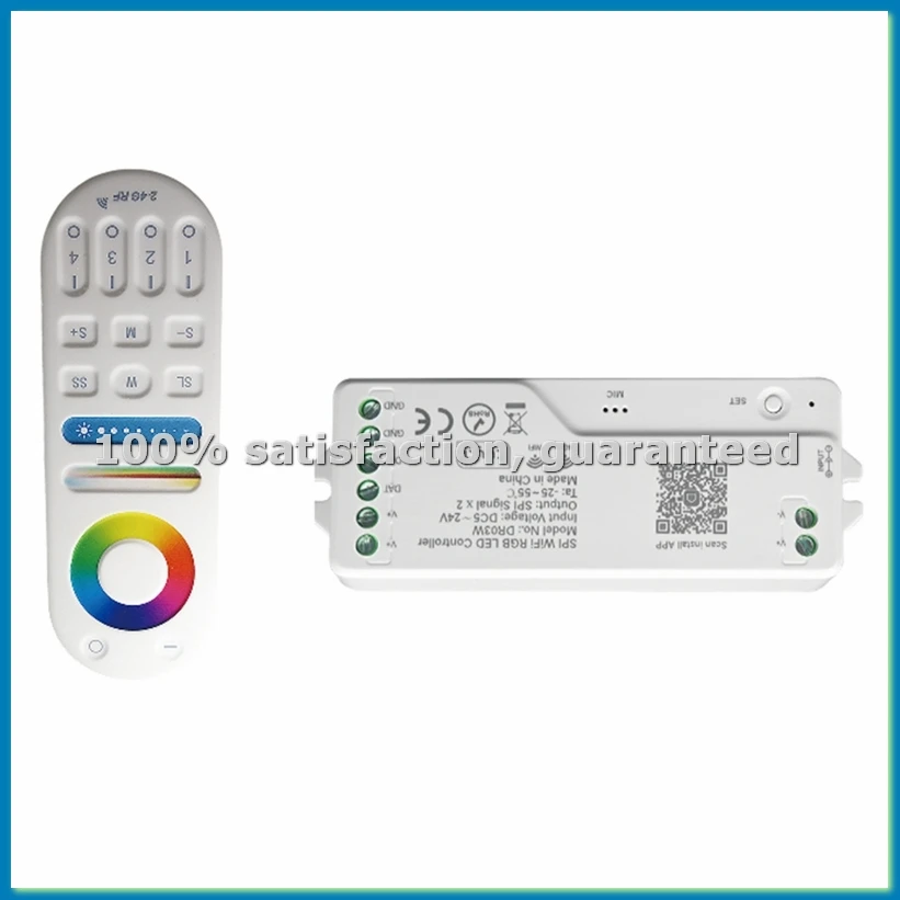 

Контроллер Dr03W Tuya Spi Wifi RGB LED, диммер, работает с Wi-Fi, беспроводное управление для RGB LED ленты - A73M