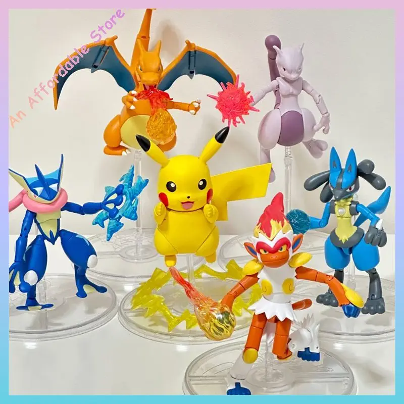 Ldcx – figurines d'action PokéMon dynamiques, Pikachu Infernape Charizard Greninja, poupées d'ornement mobiles, jouets de collection, en Stock