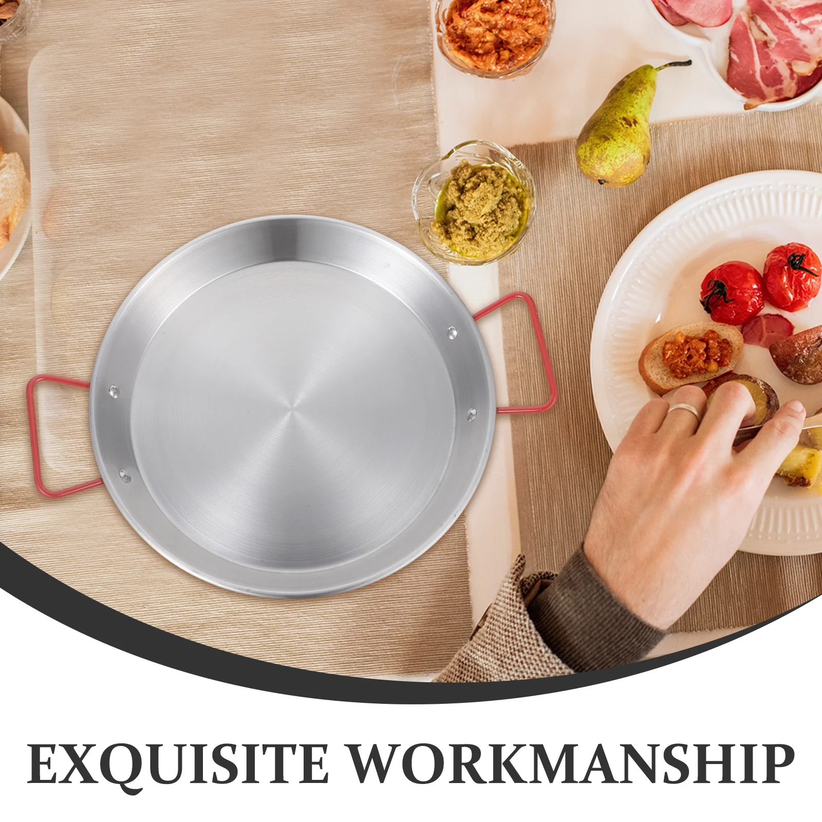 

1Pcs Versatile Stainless Steel Hands Tray for Snacks Fruits Party Food Salad Dish Serving Decorative Kitchen Tableware