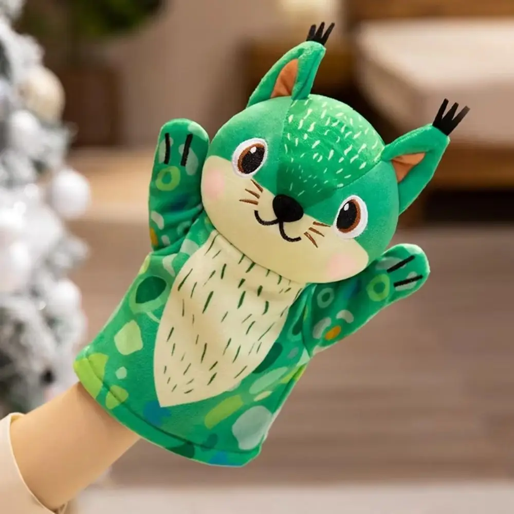 Eichhörnchen Tier Handpuppe Beweglichen Mund Simulation Gefüllte Eichhörnchen Spielzeug Frühe Bildung Weiche Hand Finger Geschichte Puppe