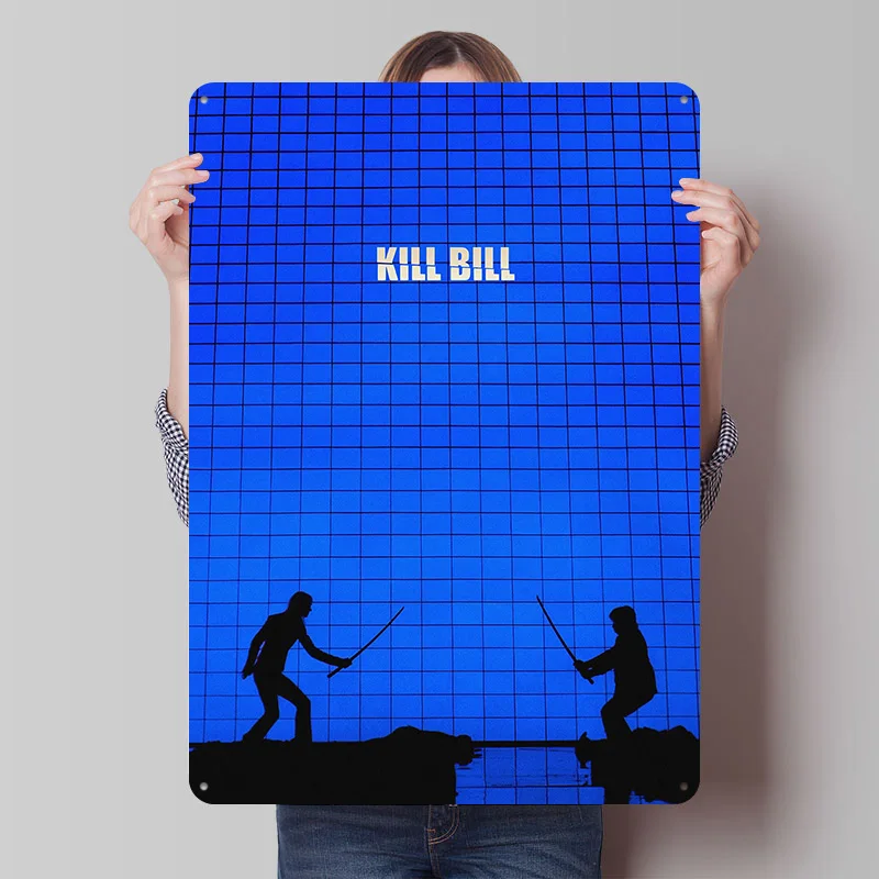 Kill Bill Druckposter Maßgefertigte Retro-Wandkunst Vintage Metallschilder zur Dekoration Wohnaccessoires Zimmerdekoration Haus