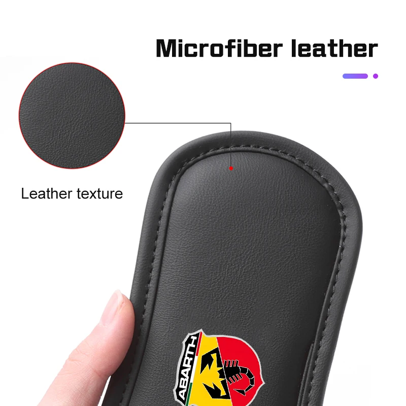 Car Elbow Rest Pad PU Leather Cushion for Fiat Abarth 595 500 500X L C Grande Panda Abarth Center Console Leg Knee Protect Mat
