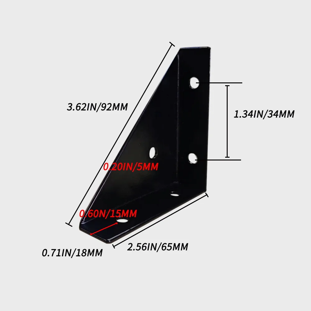 2/6 szt. Trójstronny kod kątowy wielofunkcyjny 90 stopni prawy wspornik kątowy kod kątowy akcesoria meblowe