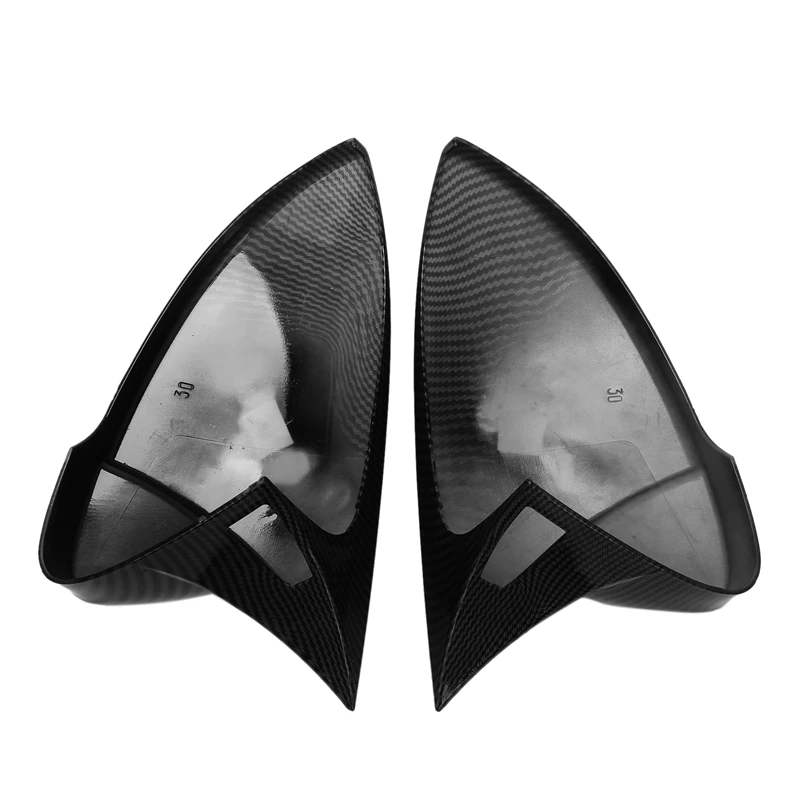 Carbon Fiber Side Mirror Rear View Mirror Cover Cap Ox Horn For Golf 8 MK8 GTE GTD R-Line 2020 2021