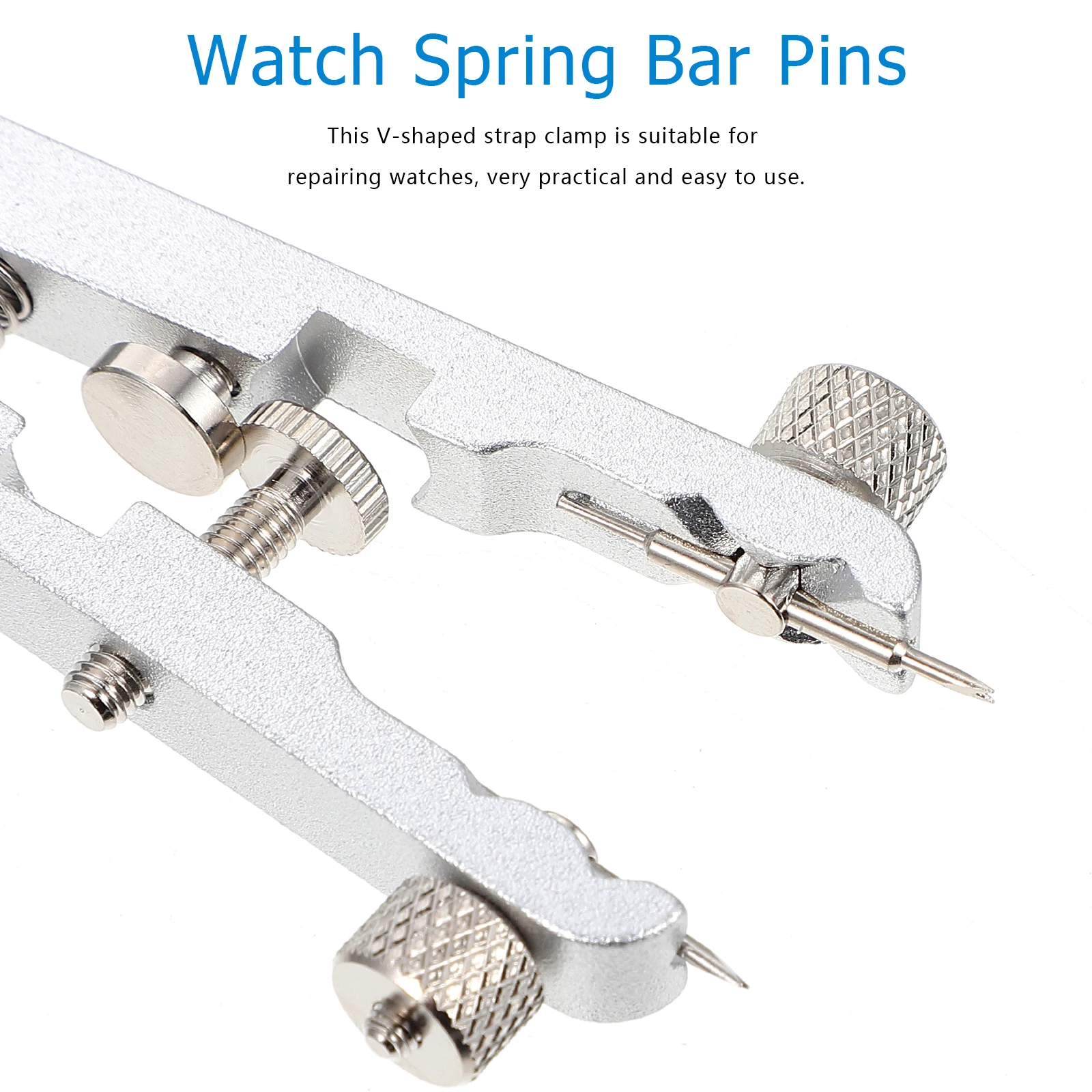 

1 set Watch Repair Tool Durable Alloy Steel V shaped Strap Clamp for B Removal Adjusting Pins Lightweight Portable