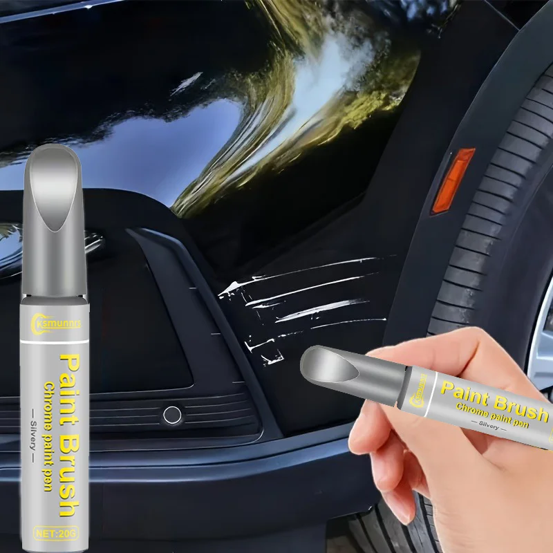 Car Touch-Up Pen - a Specialized Marker for Repairing And Refurbishing Scratches on Black Plastic Interiors, Steering Wheels, An