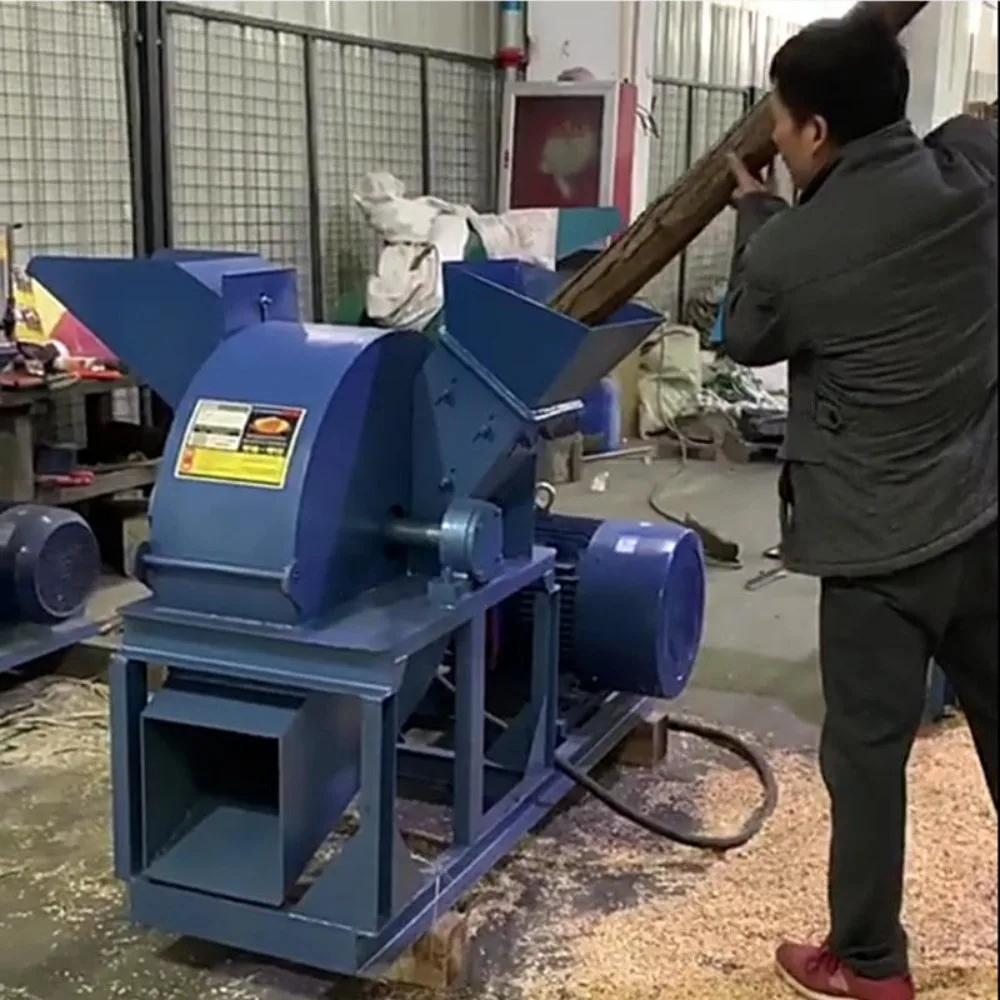 Electric Wood Chipper Crusher,Mill Crusher,Movable Branch Shredder for Orchard,Forestry&Farm,Makes Chips&Sawdust from Round Wood