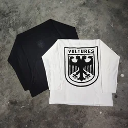 Yao Fashion KANYE WEST DONDA Graphics Long Sleeve 100% Cotton Men Clothing Streetwear HipHop Fashion 1:1 High Quality T Shirt