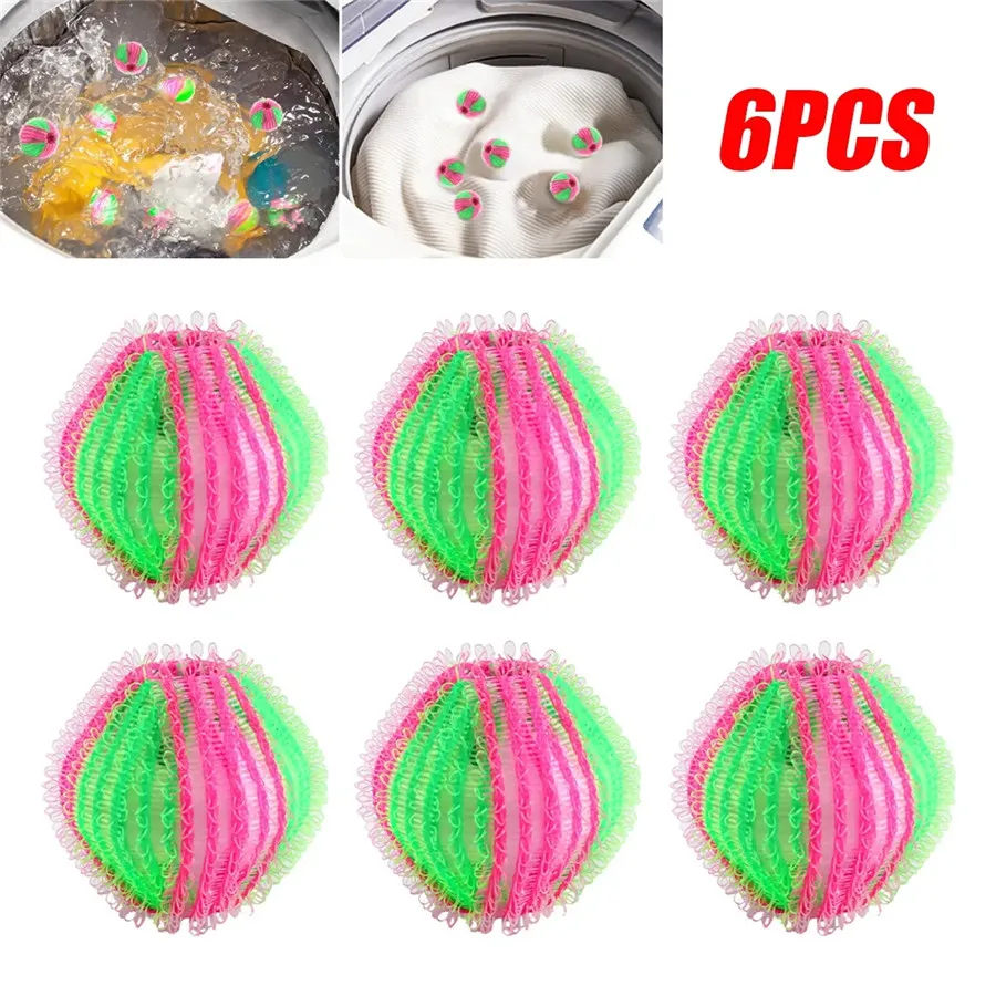 

6pcs Washing Magic Hair Removal Laundry Ball Clothes Personal Care Machine Cleaning Grabs Fuzz Grab