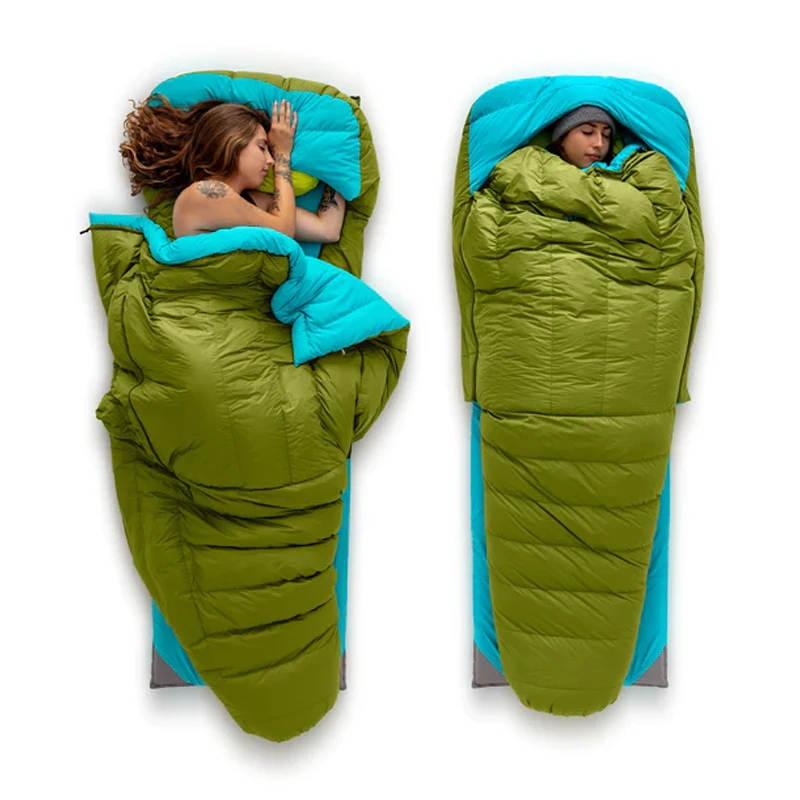 Outdoor Camping Mummy Down Sleeping Bag Duck Down Stuffed Ultralight Compact Winter Warm Sleeping Bag