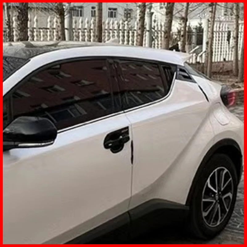 For Toyota CHR C-HR 2016~2022 Rear Window Blind Shades Louver Glass Sill Molding Cover Sticker Trim Car Accessories Parts