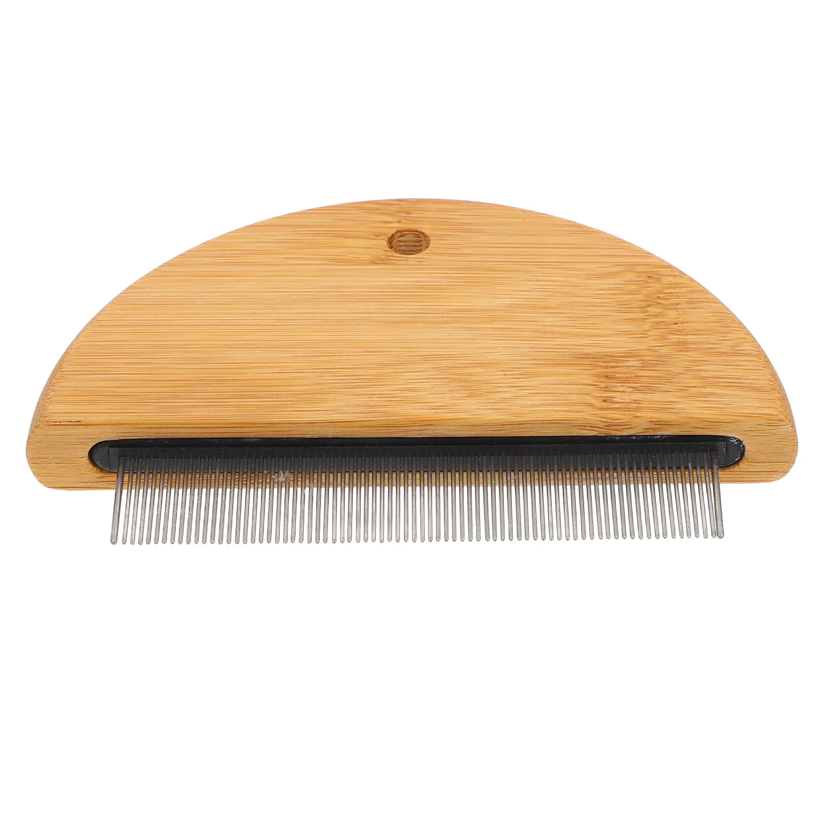 

1pc Pet Comb Stainless Steel Teeth Wooden Handle Dematting Brush For Dogs Cats Detangling Grooming Tool Household Pet Supplies