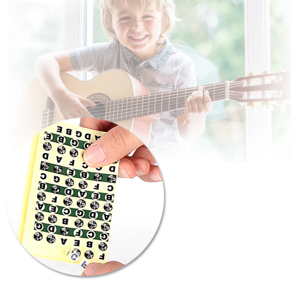 

10pcs Guitar Scales Sticker Fretboard Notes Decals Labels for Electric Acoustic Guide Markers Install Remove Durable Material