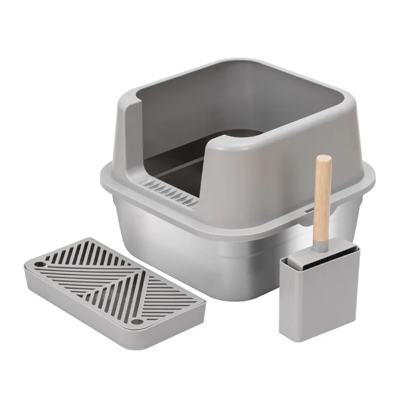 

2024 New Design Stainless Steel Litter Box For Cat