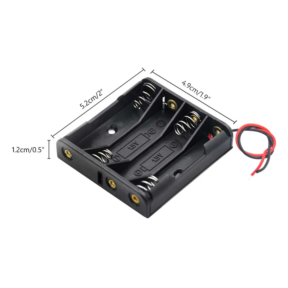 DIY Black 1X 2X 3X 4X Storage Box Power Bank Cases ABS Battery Holder Battery Box Batteries Container Battery Storage Boxes