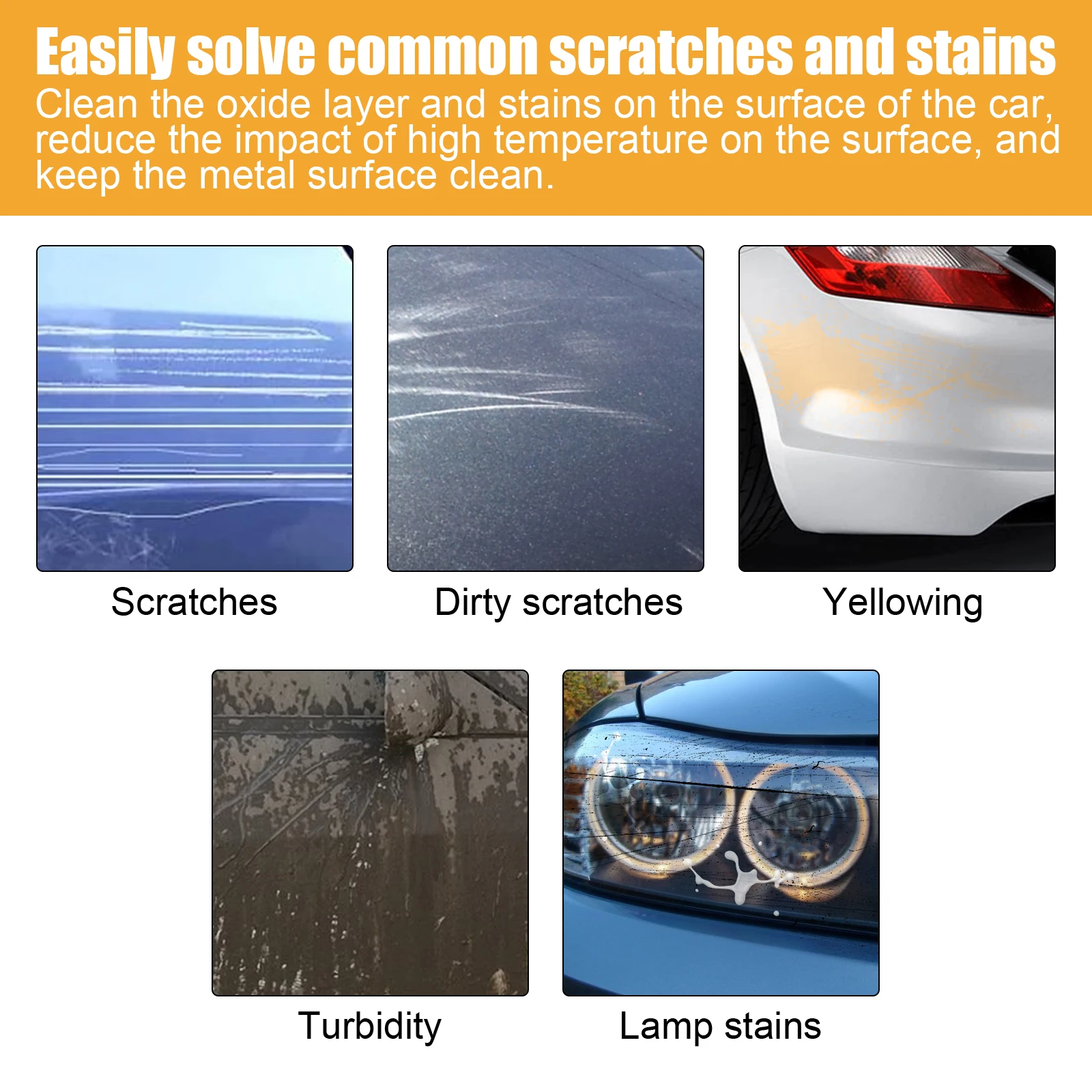 Car Scratch Repair Cream Remove Marks Clean Oxide Stains Restore Body Gloss Car Surface Maintenance Auto Paint Polishing Paste