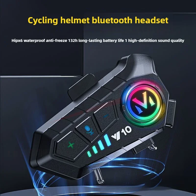 Y10 Motorcycle Helmet Bluetooth Headset 1000Mah Super Long Standby Wireless Hands-free Waterproof Motorbike Earphone - Image 2