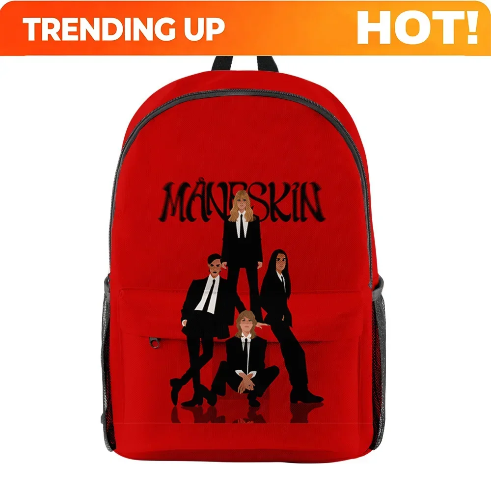 Custom Bag Harajuku Popular Funny Novelty Maneskin Pupil Bookbag Notebook Backpacks 3D Print Oxford Waterproof Boys/Girls Travel