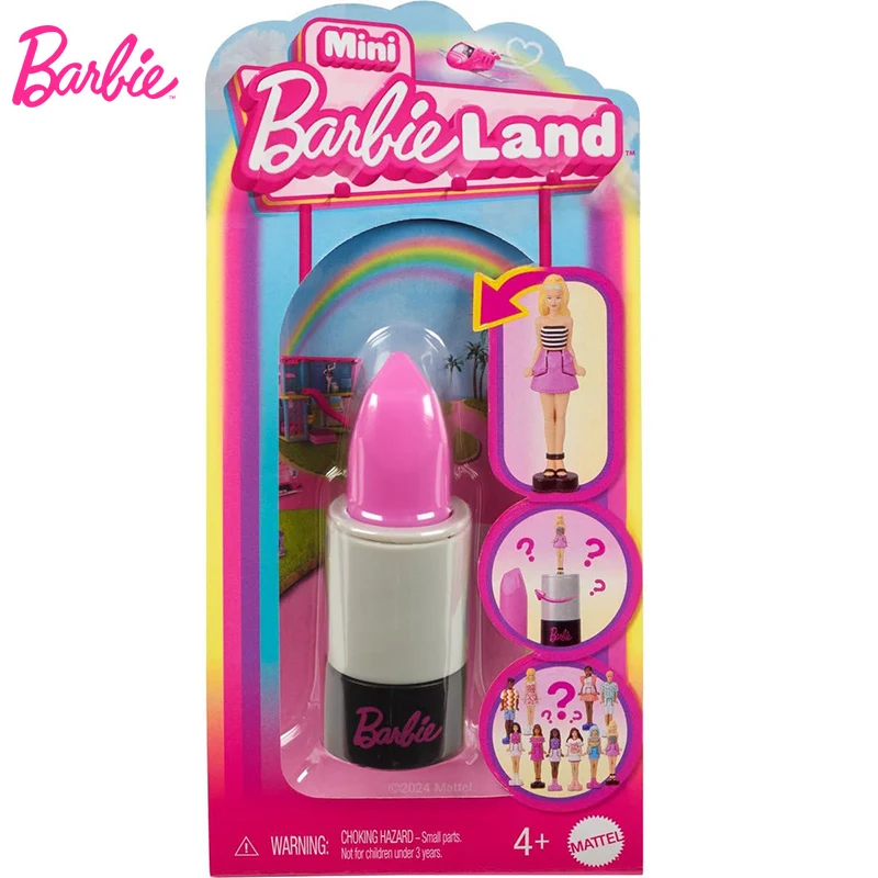 Barbie Mini Barbieland Fashionistas muñecas sorpresa revelar muñecas de 1,5 pulgadas en tubo de lápiz labial juguete HYF19