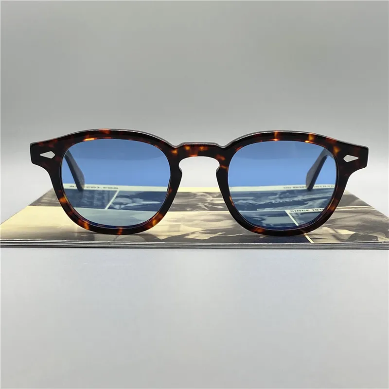 Lemtosh Fashion Sunglasses for Men Johnny Depp Polarized Glasses High End Brand Retro Acetate Fiber Frame Driver Sunshade