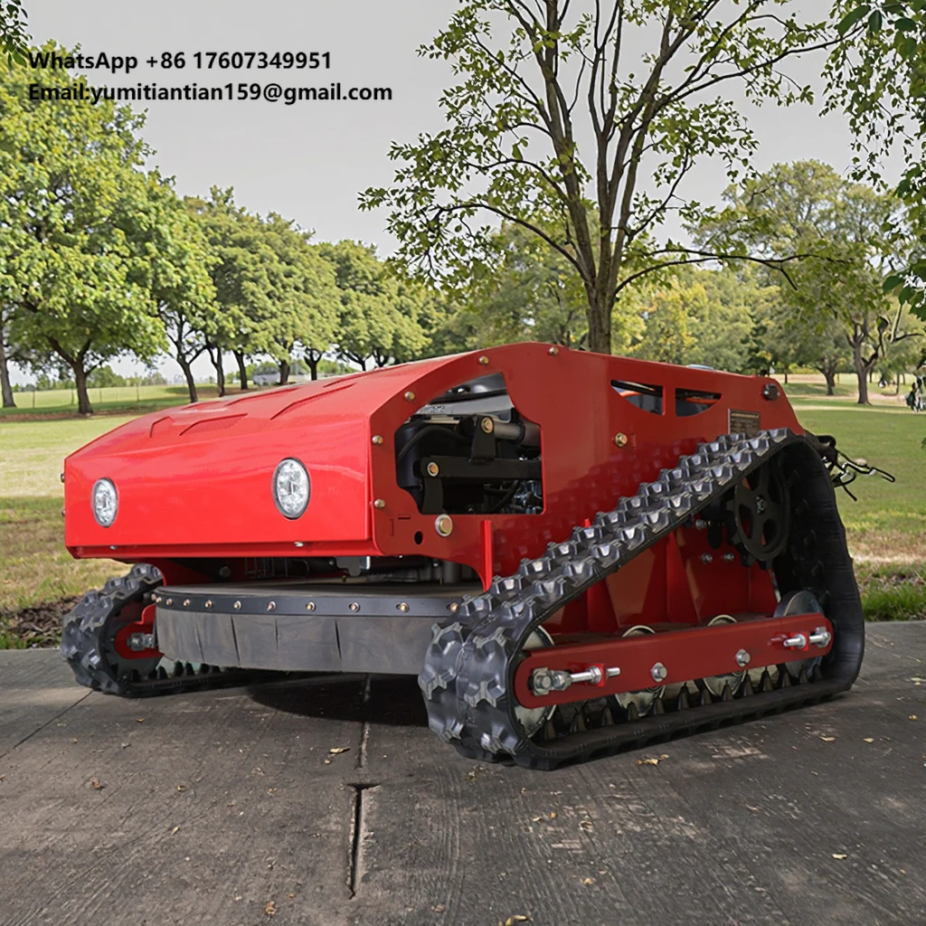 

Промышленный экспортированный робот для газонокосилки в Европе и Америке, садовый газонокосилка, небольшой сельскохозяйственный гусеничный газонокосилка с дистанционным управлением