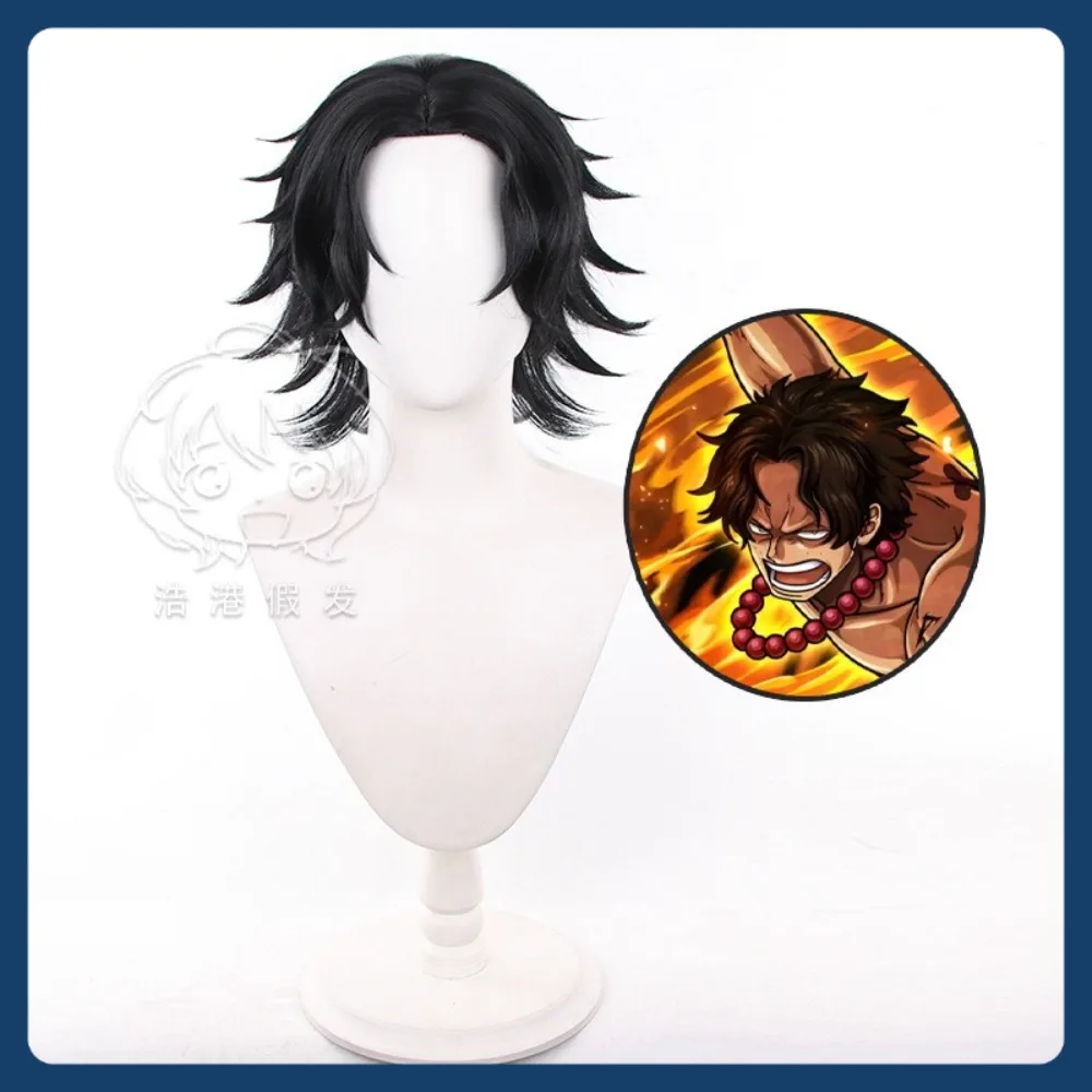 ミッドジェイドウィッグストアポートガス・D・エースコスプレウィッグアニメゲームロールプレイングコスチュームハロウィンコスチューム小道具人工毛
