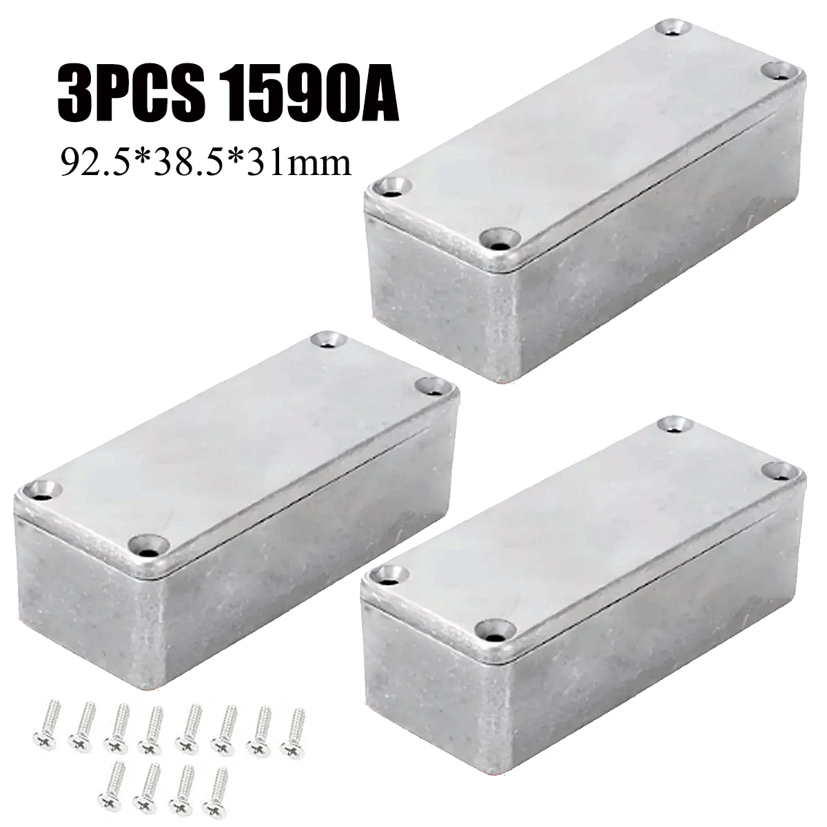 3 STKS Aluminium Stomp Box Behuizing voor DIY Gitaar Effectpedaal-12 Maten (1590A/B/BB/C/D/DD/G/LB/XX/BB2/125B/1032L) - afbeelding 1