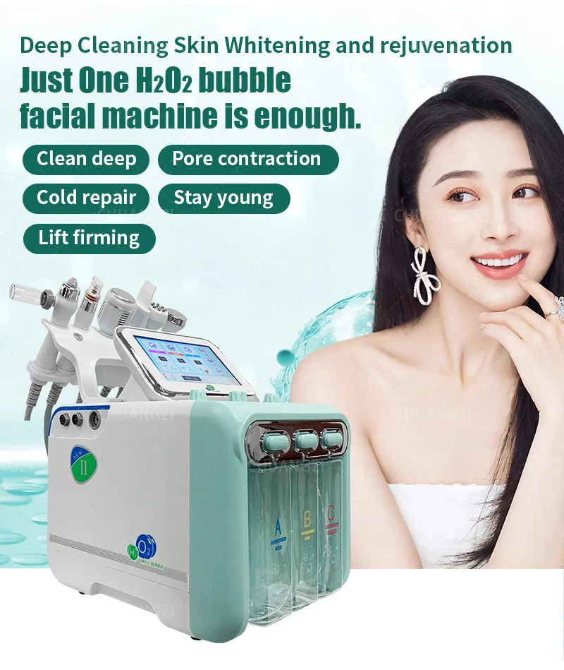 

6 in1 H2-O2 Hydro Dermabrasion RF Bio-lifting Spa Facial Hydro Facial Microdermabrasion Machine Water Dermabrasion Beauty machin