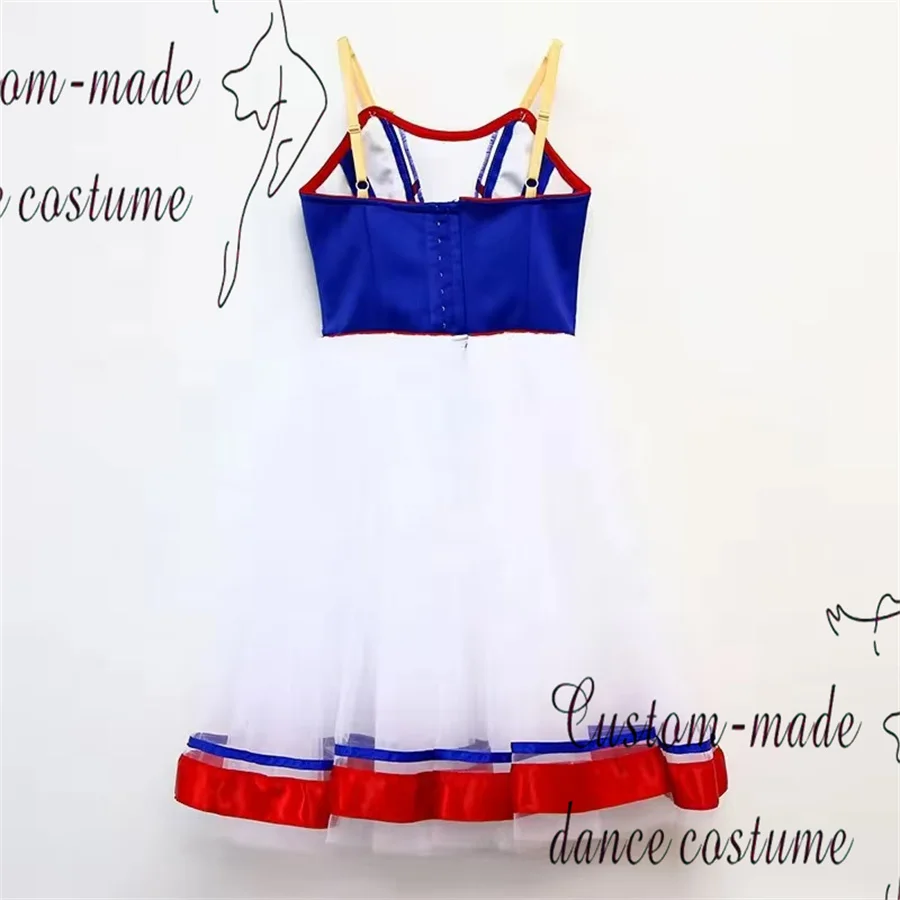 Robe de Ballet personnalisée à Variations de Paris Flamegirl, robe de spectacle pour adultes, robe longue de compétition pour enfants