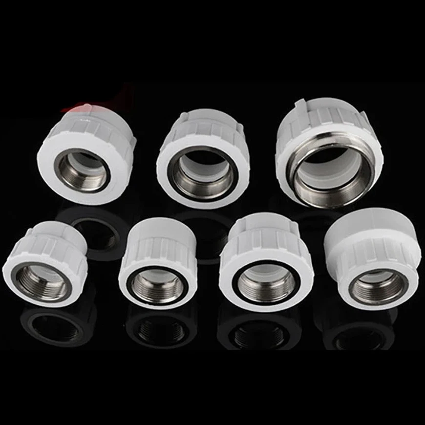 PPR20/25/32/40/50 سلك داخلي مخفض مباشر تركيب أنابيب المياه البلاستيك + النحاس موصل 1/2 "3/4" 1 "BSP