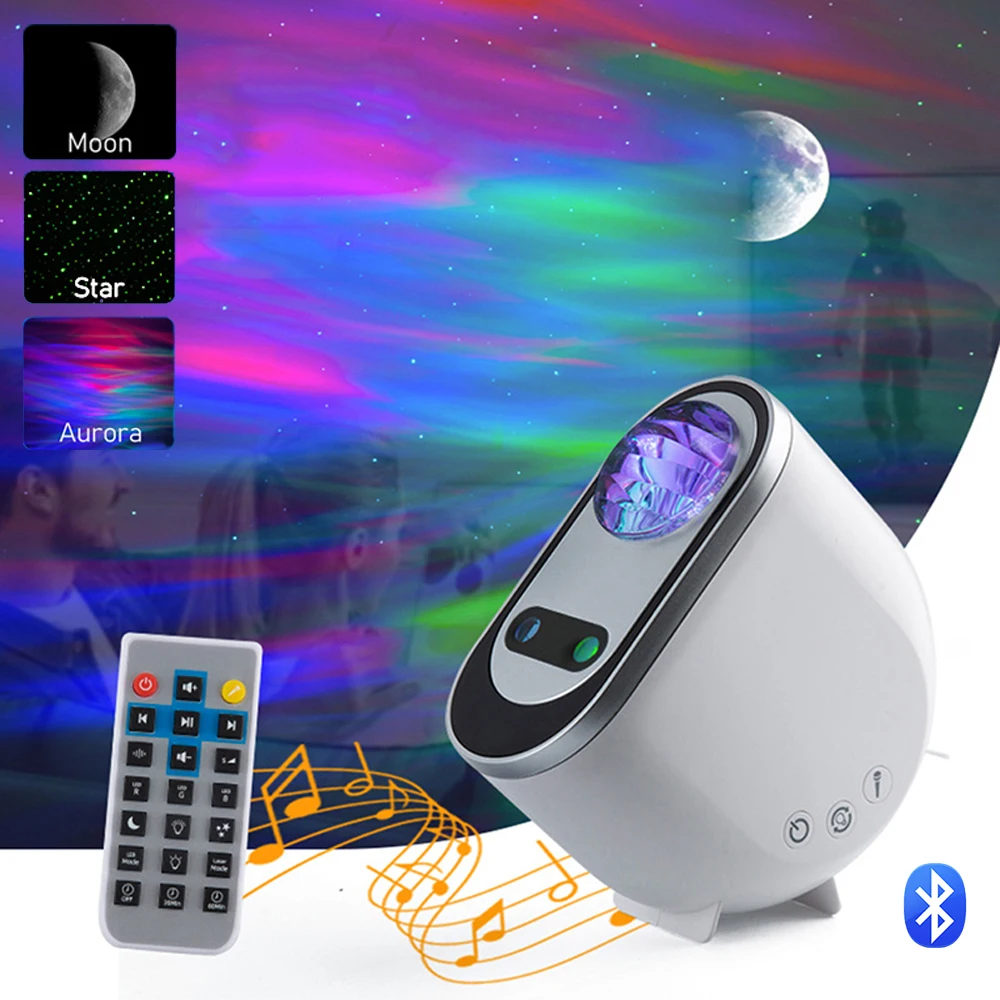 Imagem -02 - Aurora Starry Sky Night Light Projetores Galaxy Star Projetor Sky Moon Lâmpada Decoração Luminária Quarto Casa e Decoração do Quarto Presente