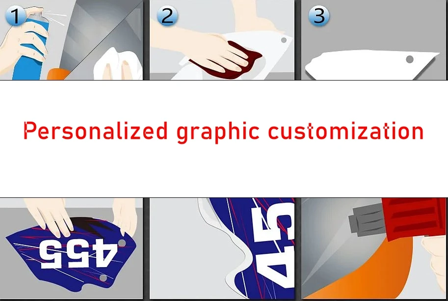 Personalized Customization Thick Film Customizable Materials Motorcycle Graphics Kit